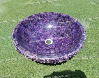 Amethyst Geode Sink / Amethyst Geode Wash Basin Home Décor