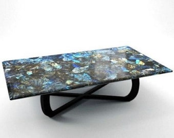 Rectangular Labradorite Tabletop | Coffee Tabletop | Countertop (Customizable)