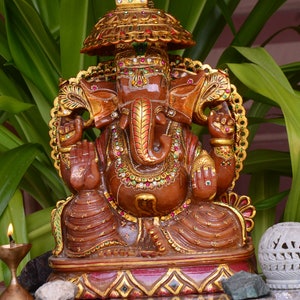 Ganesh Statue spiritual figurine/home temple/ Ganesha/ stones statue/ Elephant god Hindu ditties wisdom Ganesh /pooja /home decor gift/