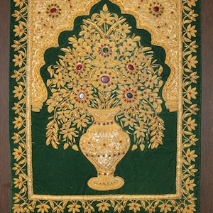 Zardozi,tapestry,wall hanging, zari work hand made carpets,needle work, resham work,silk work,