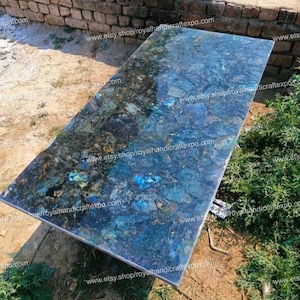 Labradorite Kitchen Counter Slab Dining Tabletop Slab, Labradorite Center Table, Home Decor, Furniture, Countertop Slab, Gemstone Stone Top