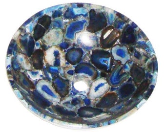Blue Agate Stone Sink, Wash Basin, Blue Stone Sink, Natural Agate Wash Basin