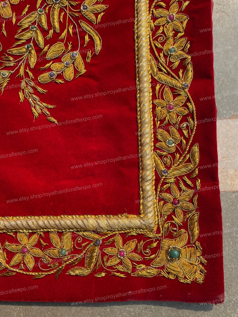 Jewel Carpet. Zardozi Embroidery. Wall Hanging.wall Hanging Etsy