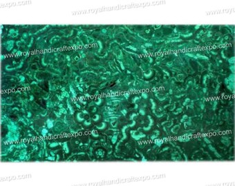 Handmade Malachite Marble Tabletop: Semi Precious Stone Inlay Art
