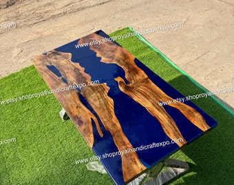 Epoxy Table top, center Table Epoxy Resin River Table, Natural Wood Furniture