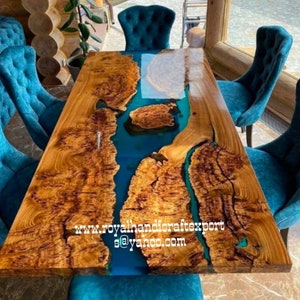 Live Edge Acacia Coffee Table: Epoxy Resin River Design