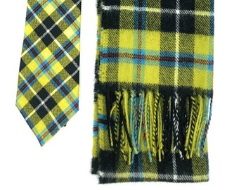 Pure Lambswool Cornish National Tartan Scarf & Neck Tie Gift Set - Made in Scotland