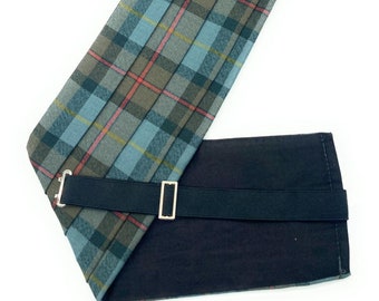 Gents Pure Wool MacLeod of Harris Weathered Tartan Cummerbund - Made in Scotland