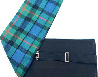 Gents Pure Wool Flower of Scotland Tartan Cummerbund - Made in Scotland