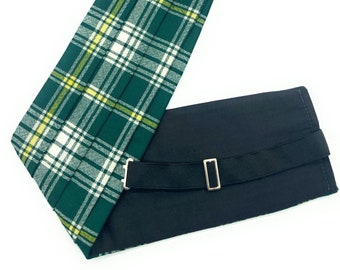 Gents Pure Wool Saint Patrick Irish Tartan Cummerbund - Made in Scotland