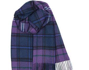 Ladies Pure Lambswool Scotland Forever Modern Tartan Stole/Shawl - Made in Scotland