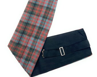 Gents Pure Wool MacDonald Weathered Tartan Cummerbund - Made in Scotland