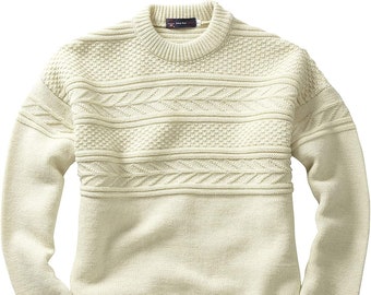 Pure British Wool Guernsey Unisex Crew 