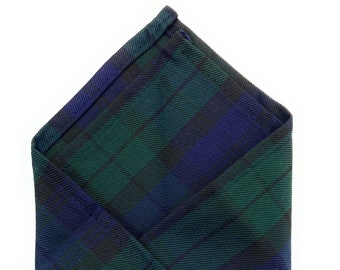 Gents Black Watch Tartan Pocket Square - 26cm x 26cm