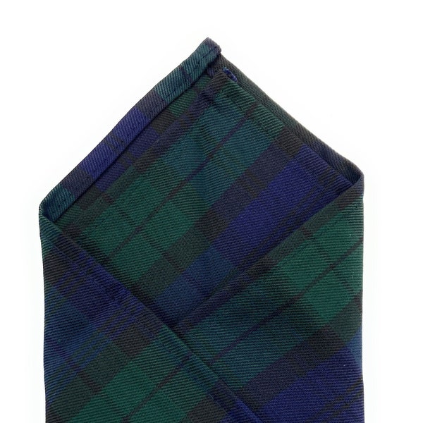 Gents Black Watch Tartan Pocket Square - 26cm x 26cm