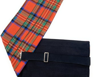 Herren Reine Wolle Vintage Tartan Kummerbund - Hergestellt in Schottland