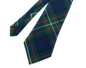 Gents Pure New Wool Scottish Ferguson Modern Tartan Tie - MADE IN SCOTLAND