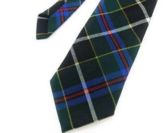 Cornish Hunting Tartan Pure Wool Neck Tie - MADE IN SCOTLAND