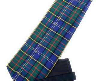 Gents Pure Wool MacMillan Hunting Modern Tartan Cummerbund - Made in Scotland