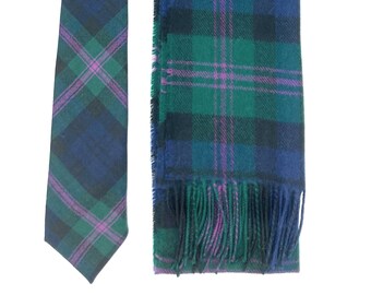 Pure Lambswool Baird Tartan Scarf & Neck Tie Gift Set - Made in Scotland