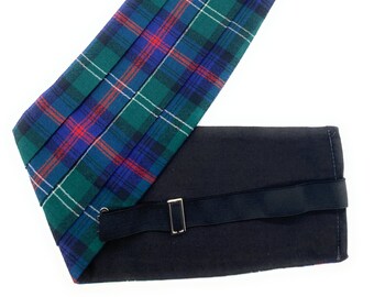 Gents Pure Wool Sutherland Old Tartan Cummerbund - Made in Scotland