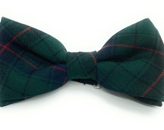 Gents Pure New Wool Davidson Modern Tartan Bow Tie - MADE IN SCOTLAND