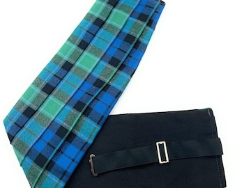 Gents Pure Wool Graham Menteith Ancient Tartan Cummerbund - Made in Scotland