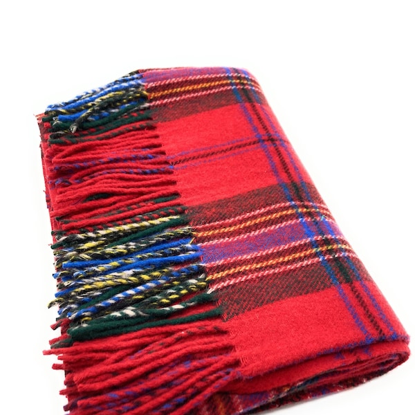 Wool Blend MacLean of Duart Tartan Knee Length Travel Rug/Blanket