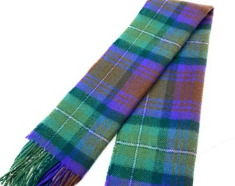 Pure Lambswool Isle Of Skye Tartan Clan Scarf - Made in Scotland