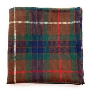 Gents Pure Wool Fraser Hunting Tartan Pocket Square - Made in Scotland