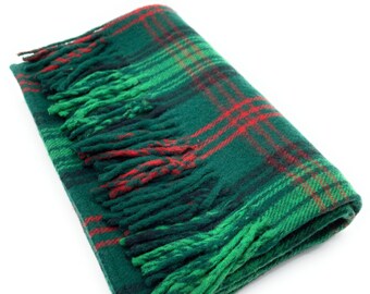 Wool Blend Ross Hunting Tartan Knee Length Travel Rug/Blanket