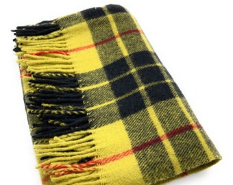 Wool Blend MacLeod of Lewis Tartan Knee Length Travel Rug/Blanket