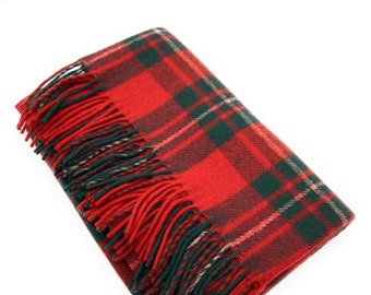 Wool Blend MacGregor Modern Tartan Knee Length Travel Rug/Blanket