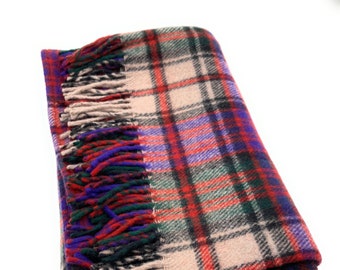 Robe MacDonald en mélange de laine, tapis de voyage/couverture écossaise longueur genou