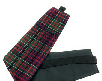 Gents Pure Wool MacDonald of Clanranald Tartan Cummerbund - Made in Scotland