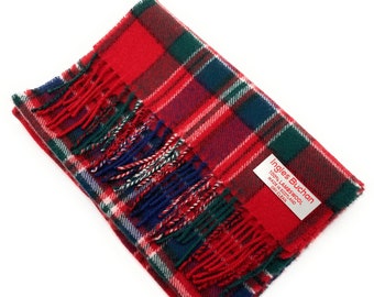 Pure Lambswool Macfarlane Tartan Clan Scarf - Made in Scotland