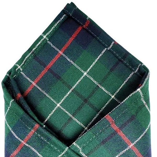 Gents Pure Wool Duncan Tartan Pocket Square - Made in Scotland