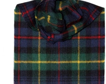 Écharpe Farquharson Tartan Clan en pure laine d'agneau - Fabriquée en Écosse