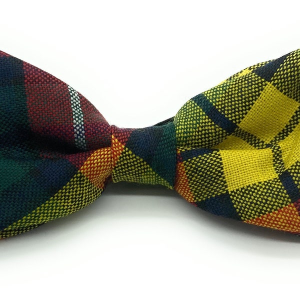 Gents Pure New Wool Buchanan Modern Tartan Bow Tie - MADE IN SCOTLAND