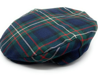 Gents Pure Wool Ferguson Tartan One Size Flat Cap - Made in Scotland