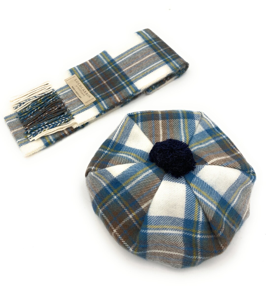 Pure Lambswool Stewart Muted Blue Tartan Scarf and One Size Etsy