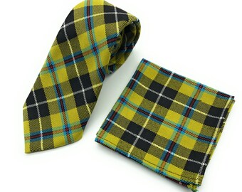 Gents Cornish National Tartan Tie & Matching Pocket Square Set