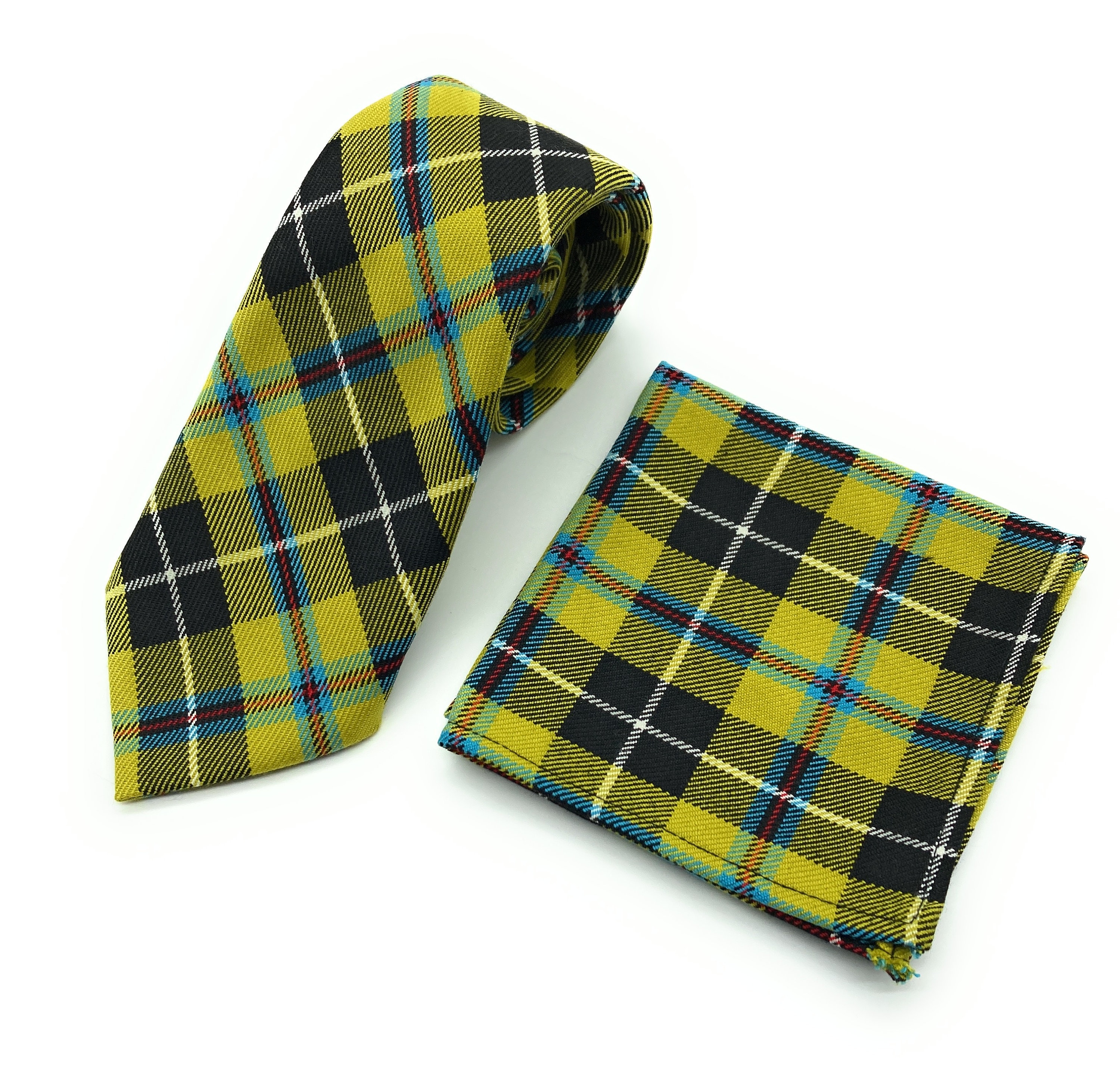 Gents Cornish National Tartan Bow Tie & Matching Pocket Square Set 