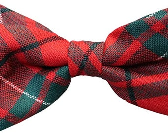 Gents Pure Wool MacAuley Tartan Bow Tie - MADE IN SCOTLAND