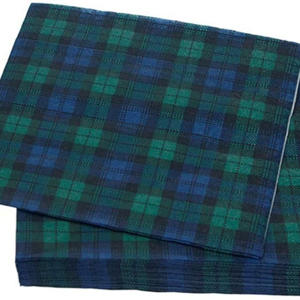 Scottish Black Watch Party Tartan Napkins 20 Pack