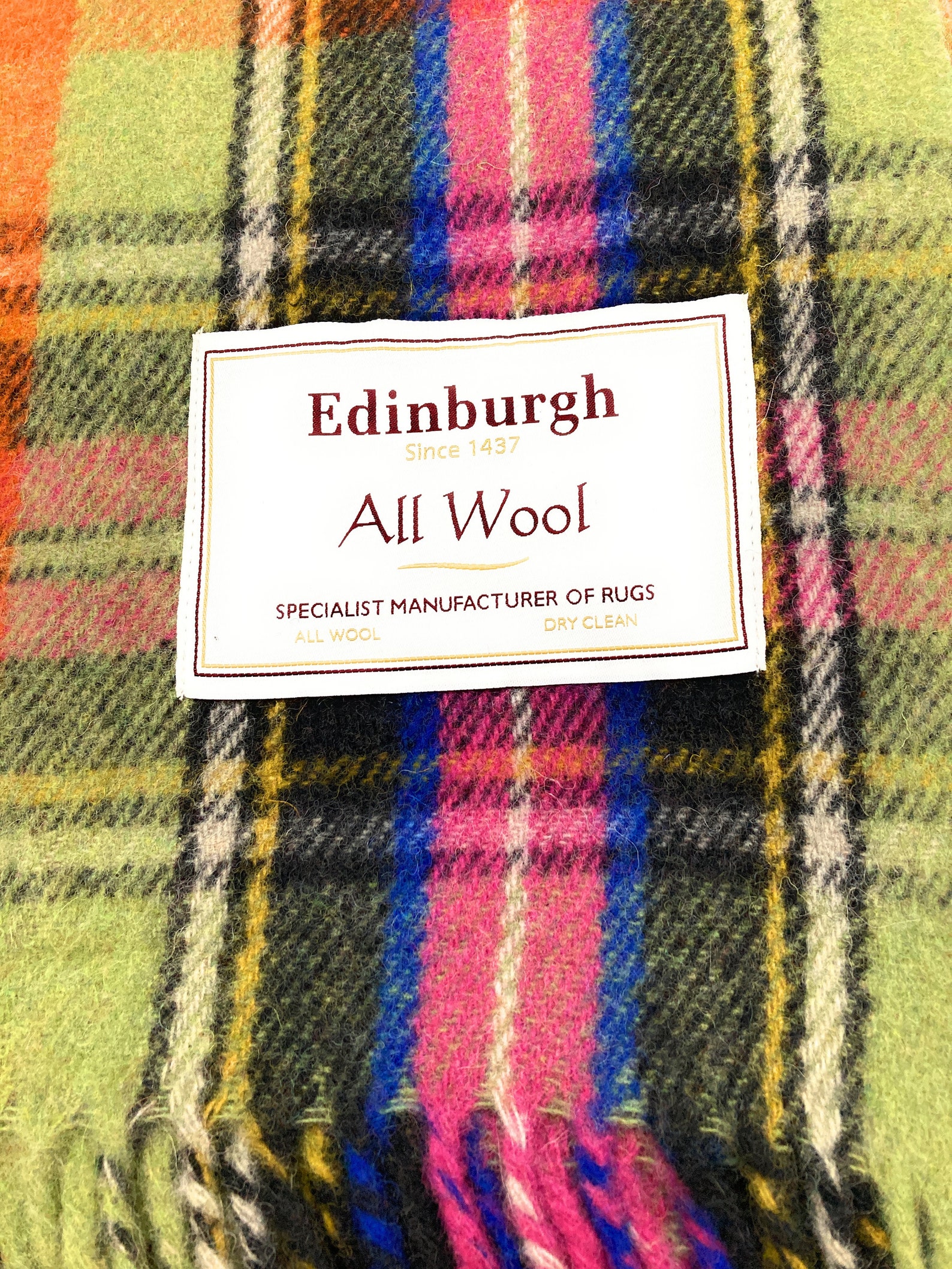 Pure Wool Scottish Bruce of Kinnaird Tartan Travel Rug/Blanket | Etsy