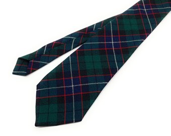 Gents Pure New Wool Russell Modern Tartan Tie - MADE IN SCOTLAND
