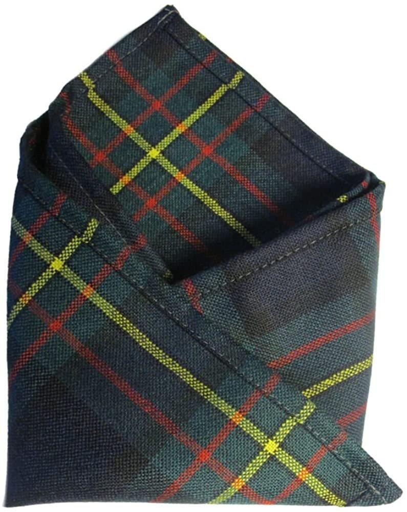 Tartan Tie Clan MacNeil OR Pocket Square Scottish Wool Plaid 