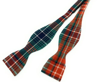 Gents Pure New Wool Wilson Ancient Tartan Self Tie Bow Tie - MADE IN SCOTLAND