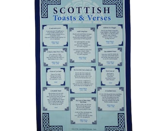 100% Cotton Scottish Toasts & Verses Tea Towel TT0970